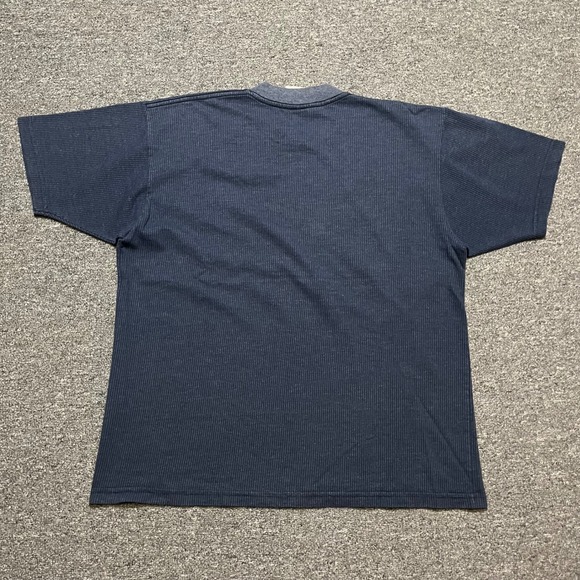 Yacht Club Bermuda Blue Ribbed T Shirt Mens Large‎ Palm Tree Graphic Tee - Picture 2 of 7